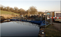 SE1138 : Dowley Gap locks undergoing repair, Leeds and Liverpool Canal by habiloid