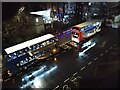 Norfolk Street bus stops at night