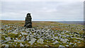 NY6934 : Cairn at south east edge of Cross Fell plateau by Andy Waddington