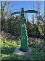 TQ8411 : National Cycle Network Milepost by Oast House Archive