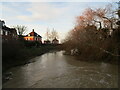 The River Witham in flood at Long Bennington