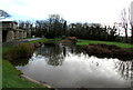 Pond in the Coychurch Crematorium site