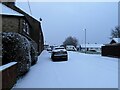 Snowy street scene in Consett