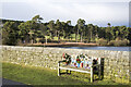 Decorated memorial bench at Tunstall Reservoir