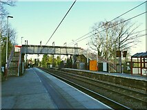 SE1645 : Footbridge at Burley-in-Wharfedale station by Stephen Craven
