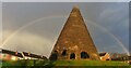 SK4288 : Rainbow over the Catcliffe Glass Cone by Graham Hogg