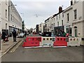 Shops this way, east on Warwick Street, Royal Leamington Spa, December 2020