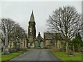 Horsforth cemetery chapels, rear