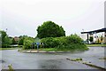 Roundabout at junction of Trinity Road & Hawthorn Way, Fakenham, Norfolk