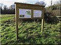 Notice board on the Memorial Field