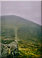 J3427 : The Mourne Wall at The Saddle between Slieve Commedagh and Slieve Donard by Eric Jones