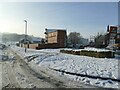 The bottom of Raynville Crescent in the snow