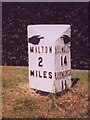 Old Milestone, on the B1257, 60m E of East Street; opposite Cherry Tree Cottage,