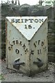 Old Milestone, on the B6265, High Street/Ripley Bank, Pateley Bridge