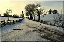 H4269 : Snow along Loughmuck Road at  Mullaghmore by Kenneth  Allen
