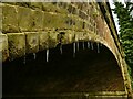 Icicles on a bridge arch