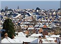 Urban snow in the sunshine