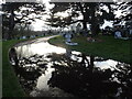 Woolwich New Cemetery at dusk