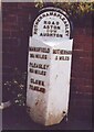 Old Milestone, on the A618, Aughton High Street