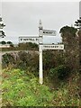 Direction Sign ? Signpost at Tregiskey turn on the B3273