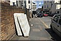 TQ3370 : Parts of a bed, St Aubyn's Road, Upper Norwood, south London by Robin Stott
