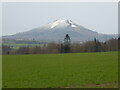 SJ5604 : Distant view to the Wrekin from Harnage Bank, near Cound by Jeremy Bolwell
