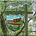TL8254 : Brockley village sign by Adrian S Pye