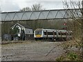 ST2986 : Train passing Park Junction signal box, Gaer, Newport by Robin Drayton