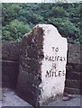 SE0421 : Old Milestone, on the A58, Triangle by Christine Minto
