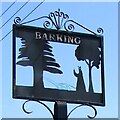 TM0652 : Barking village sign by Adrian S Pye