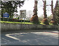 Directions sign alongside the B3261 Lyme Road, Axminster