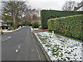 Snow baby on Mount Close, Pound Hill, Crawley