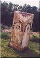 Old Milestone, A167, N of Deighton Lane