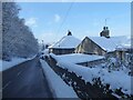 Snow-covered roofs on Fellside