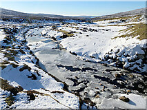 NG4066 : Ice on the River Rha by John Allan