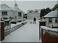 H4672 : Clearing snow on a driveway, Omagh by Kenneth  Allen
