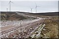 NT7167 : Wind farm road, Wester Dod by Richard Webb