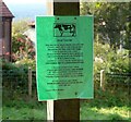 SJ9693 : Notice from the Country Park Warden by Gerald England