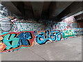 View of graffiti under the A406 bridge #11