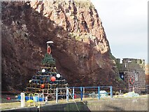 NT6779 : Christmas Tree made from Fishing Creels at Dunbar Harbour by Jennifer Petrie