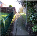 Path on the east side of Newport Road, Llantarnam, Cwmbran