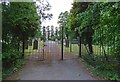 Cemetery gates from Sand Pit Lane