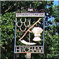 TL9850 : Hitcham village sign by Adrian S Pye