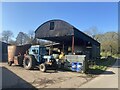 Tractor and Dutch barn