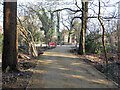 Path through Forge Wood reaches Balcombe Road