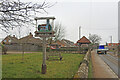 TL8570 : Ingham, Suffolk village sign by Adrian S Pye