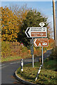 Signpost  at Presseys Corner