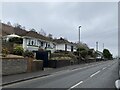 Houses on the B4263 at Craigyfedw