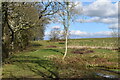 Path past ponds near Hazelwood Farm