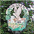TL7459 : Ousden village sign by Adrian S Pye